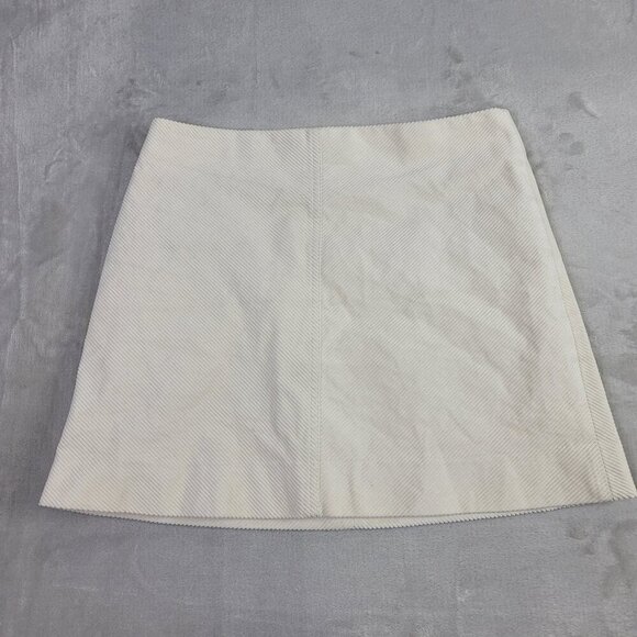 J. Crew Cream Natasha Stretch Women's Corduroy Skirt | Size 4 - Picture 1 of 6